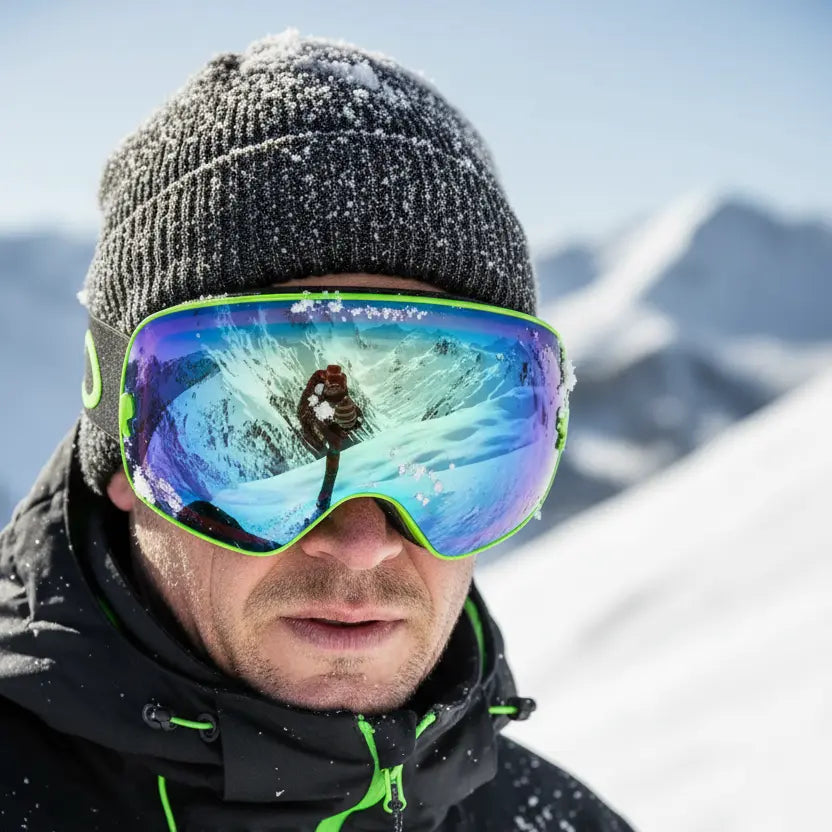 MunaWear - Ski Goggles - Frosk – Premium Men's Ski Goggles With Anti-Fog Lens For Snow Adventures - 