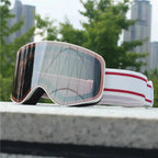 MunaWear - Ski Goggles - Oaken – Stylish Prescription Ski Goggles With UV Protection And Anti-Fog For Winter Sports - White