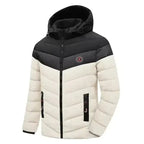 MunaWear - Ski Jacket - Liora - Waterproof Rain Jacket With Thermal Insulation For Outdoor Adventures - Black / Beige / XL