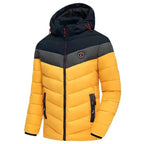 MunaWear - Ski Jacket - Liora - Waterproof Rain Jacket With Thermal Insulation For Outdoor Adventures - Black/Yellow / XL