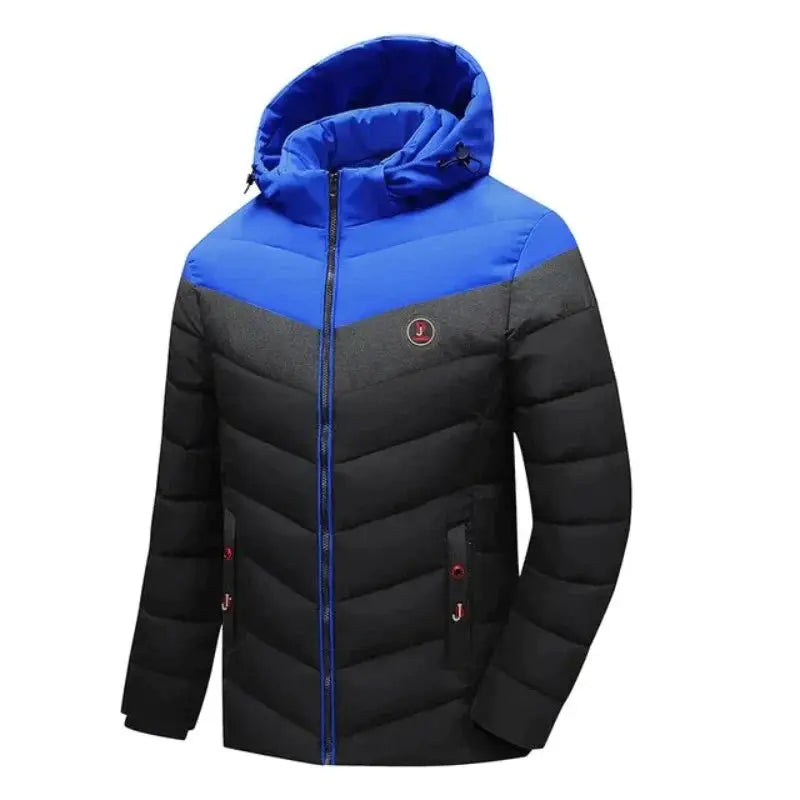 MunaWear - Ski Jacket - Liora - Waterproof Rain Jacket With Thermal Insulation For Outdoor Adventures - Blue/Black / XL