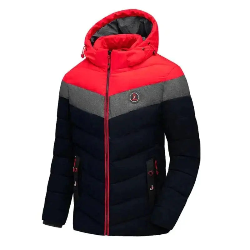 MunaWear - Ski Jacket - Liora - Waterproof Rain Jacket With Thermal Insulation For Outdoor Adventures - Red/Black / XL