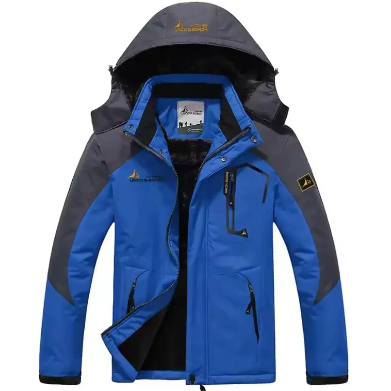 MunaWear - Ski Jackets - Logan – Versatile Men's Ski Jacket With Adjustable Hood For Winter Adventures - Blue