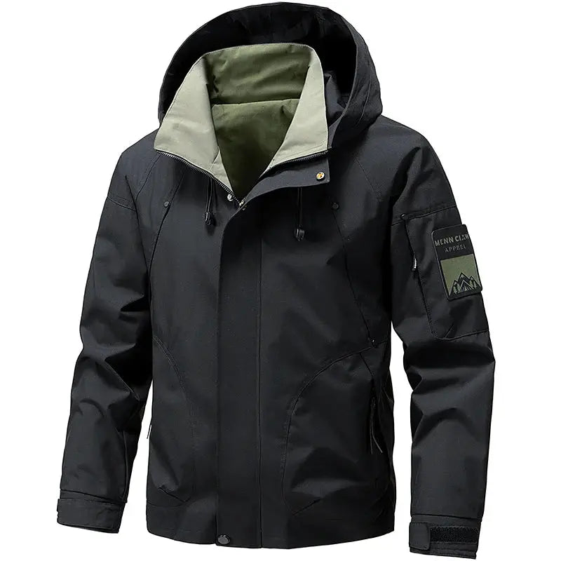 Nivor – Functional Men's Ski Jacket With Hood For Winter Sports And Outdoor Adventures - Black