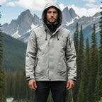 MunaWear - Ski Jackets - Nivor – Functional Men's Ski Jacket With Hood For Winter Sports And Outdoor Adventures - Cream