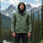 MunaWear - Ski Jackets - Nivor – Functional Men's Ski Jacket With Hood For Winter Sports And Outdoor Adventures - Green 