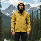 MunaWear - Ski Jackets - Nivor – Functional Men's Ski Jacket With Hood For Winter Sports And Outdoor Adventures - Yellow