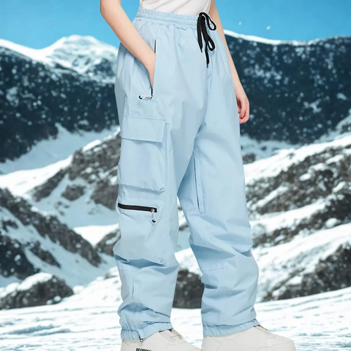 MunaWear - Ski Jackets & Pants - Nuvin – Insulated Unisex Ski Pants For Winter Sports Adventures - Light Blue