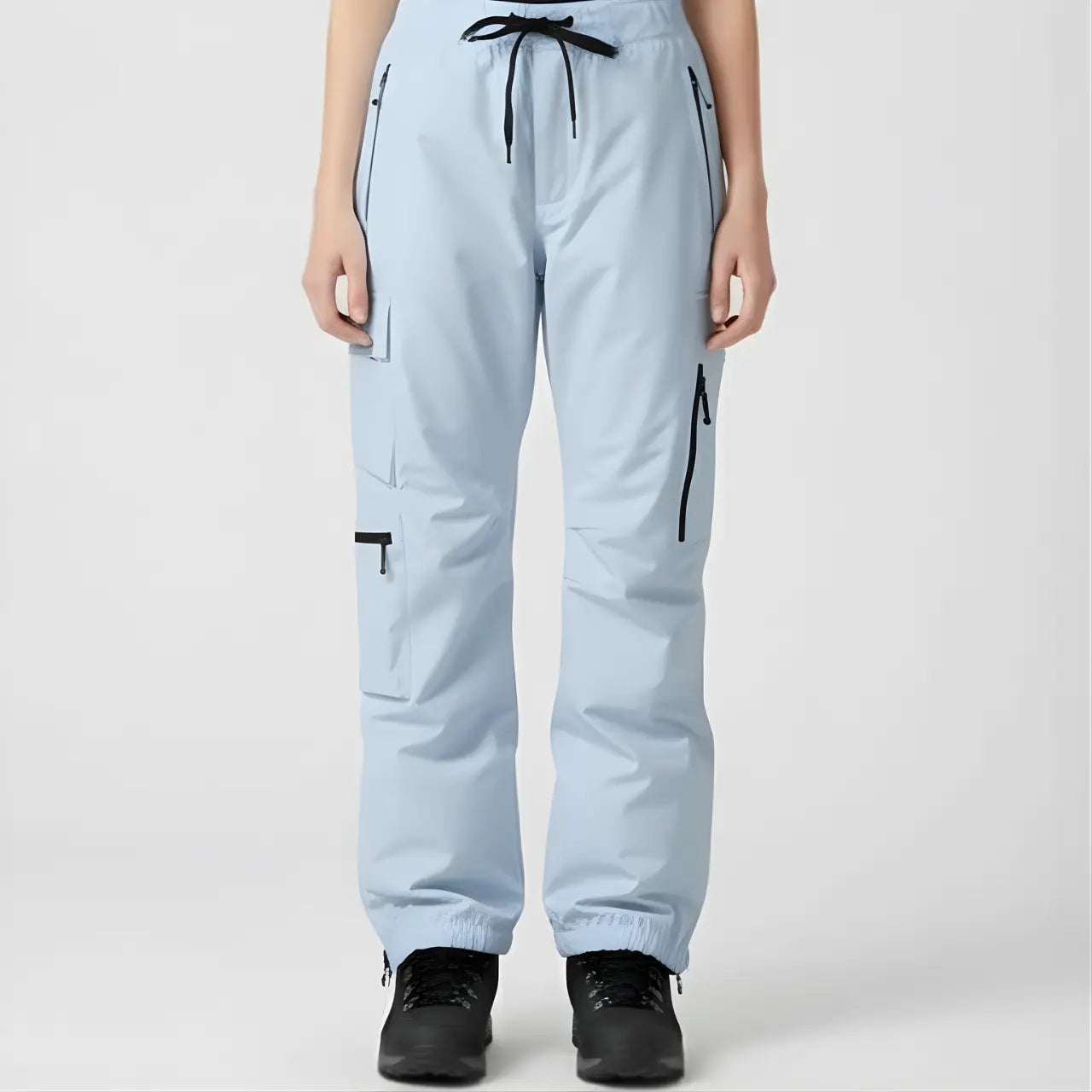MunaWear - Ski Jackets & Pants - Nuvin – Insulated Unisex Ski Pants For Winter Sports Adventures - Light Blue / 2XL