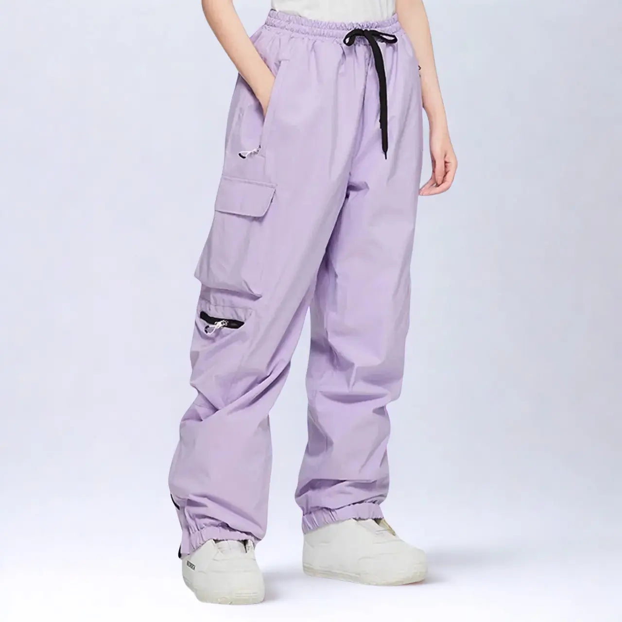 MunaWear - Ski Jackets & Pants - Nuvin – Insulated Unisex Ski Pants For Winter Sports Adventures - Light Purple / 2XL