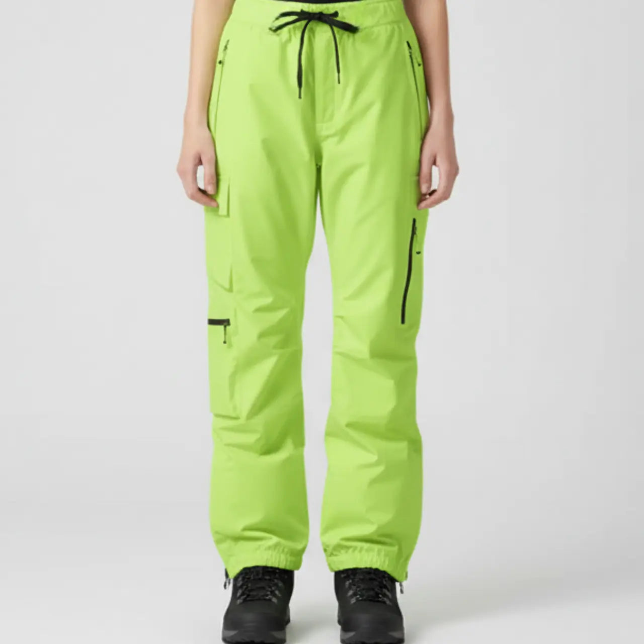 MunaWear - Ski Jackets & Pants - Nuvin – Insulated Unisex Ski Pants For Winter Sports Adventures - Neon Green / 2XL