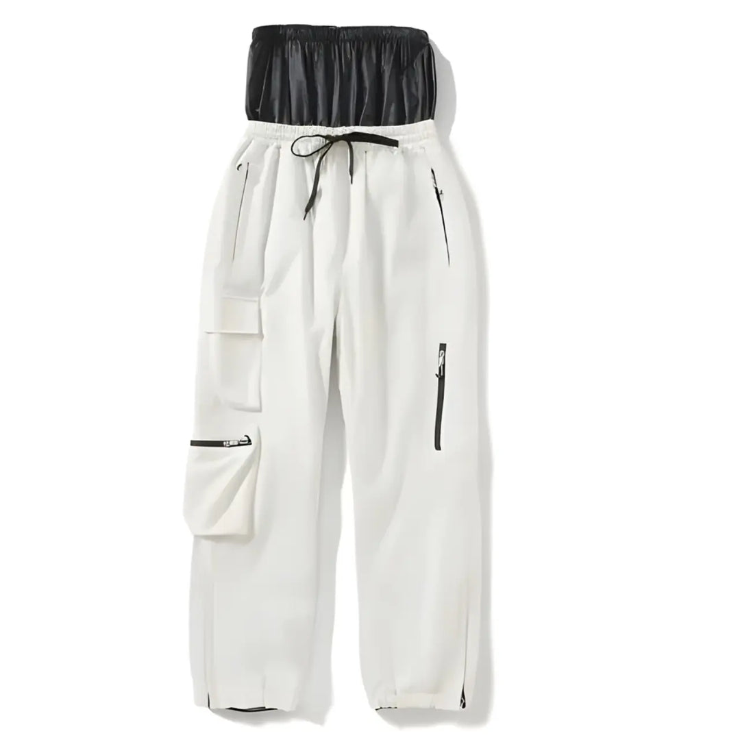 MunaWear - Ski Jackets & Pants - Nuvin – Insulated Unisex Ski Pants For Winter Sports Adventures - White