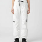 MunaWear - Ski Jackets & Pants - Nuvin – Insulated Unisex Ski Pants For Winter Sports Adventures - White / 2XL