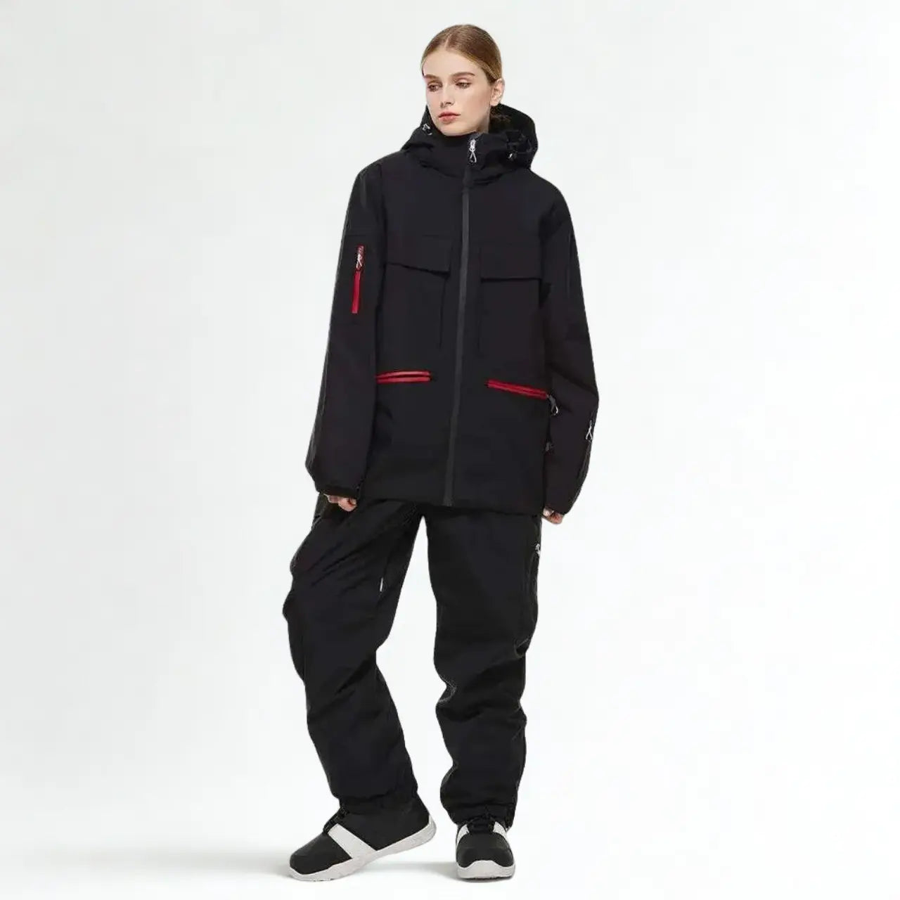 MunaWear - Ski Jackets & Pants - Spirra – Insulated Unisex Ski Jacket And Pants Set For Winter Sports Adventures - Black / XXL