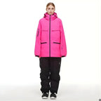 MunaWear - Ski Jackets & Pants - Spirra – Insulated Unisex Ski Jacket And Pants Set For Winter Sports Adventures - Pink/Black / XXL