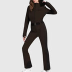 Clea – Women's Ski Jumpsuit With Waterproof And Thermal Features For Winter Sports- Brown