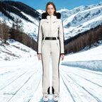 MunaWear - Ski Suits - Clea – Women's Ski Jumpsuit With Waterproof And Thermal Features For Winter Sports - White / XL