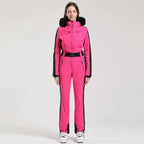 Clea – Women's Ski Jumpsuit With Waterproof And Thermal Features For Winter Sports- Dark Pink