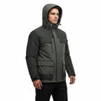 MunaWear - Ski Suits - Frostmark – Premium Men's Ski Suit With Windproof And Waterproof Features For Skiing And Snowboarding - Army Green / 9XL