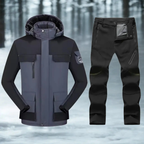 MunaWear - Ski Suits - Frostmark – Premium Men's Ski Suit With Windproof And Waterproof Features For Skiing And Snowboarding - Gray / 9XL