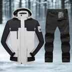 MunaWear - Ski Suits - Frostmark – Premium Men's Ski Suit With Windproof And Waterproof Features For Skiing And Snowboarding - White / 9XL