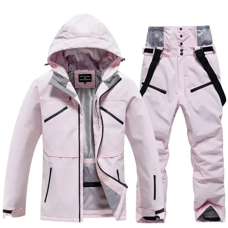 Noelle – Stylish Women's Ski Suit With Waterproof Features For Winter Sports -  Pink