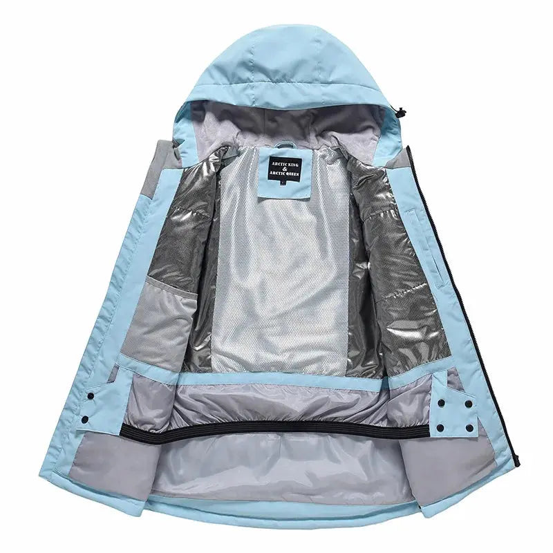 Noelle – Stylish Women's Ski Suit With Waterproof Features For Winter Sports -  Blue - Back