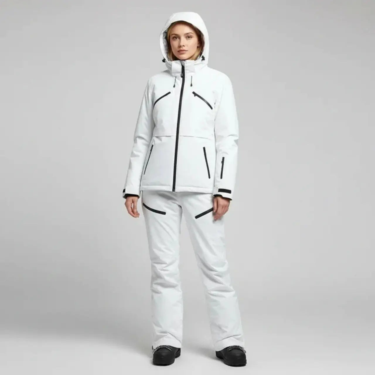 MunaWear - Ski Suits - Noelle – Stylish Women's Ski Suit With Waterproof Features For Winter Sports - 