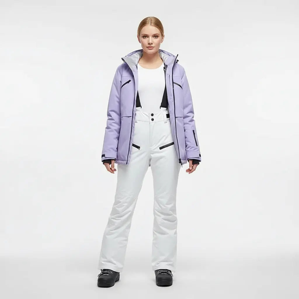 MunaWear - Ski Suits - Noelle – Stylish Women's Ski Suit With Waterproof Features For Winter Sports - 