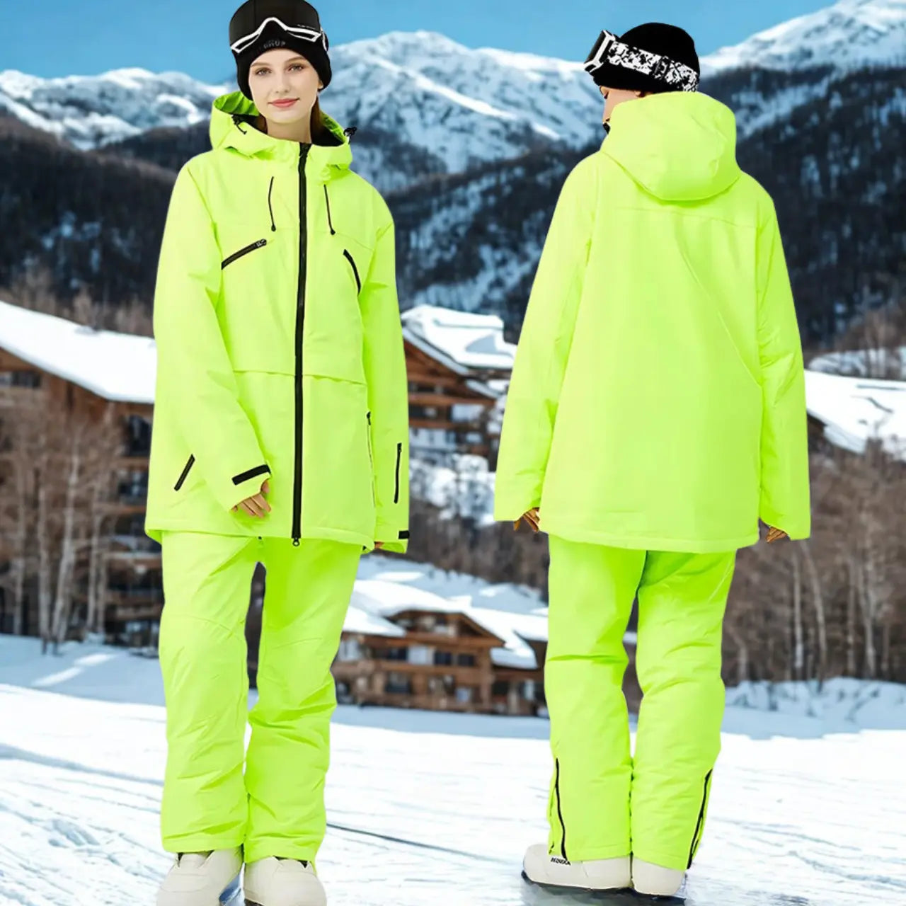 Noelle – Stylish Women's Ski Suit With Waterproof Features For Winter Sports -  Green