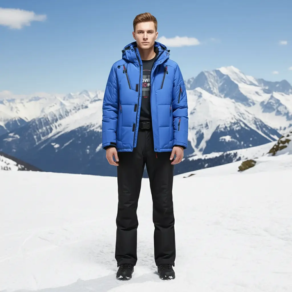 MunaWear - Ski Suits - Waryn – Thermal Waterproof Unisex Ski Suit for Ultimate Comfort and Protection - Blue / 3XL