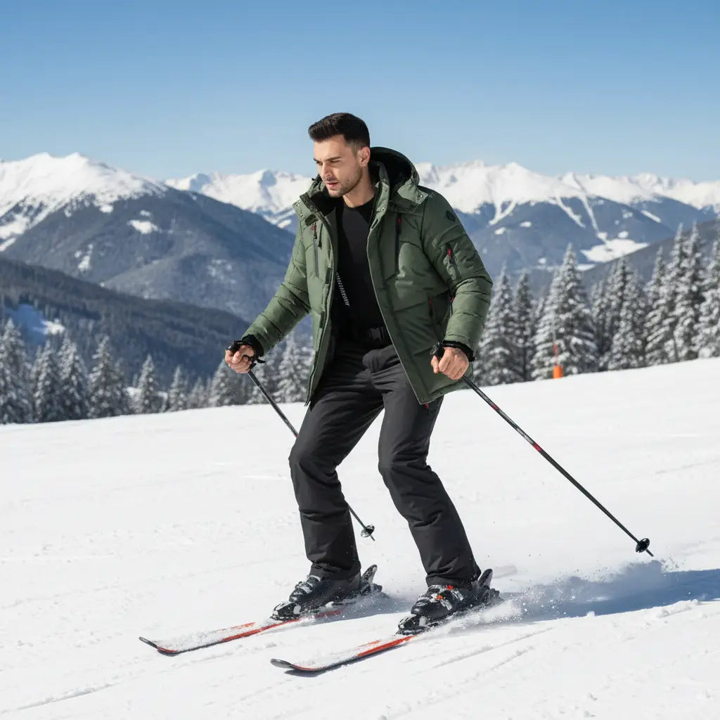 MunaWear - Ski Suits - Waryn – Thermal Waterproof Unisex Ski Suit for Ultimate Comfort and Protection - Green / 3XL