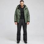 MunaWear - Ski Suits - Waryn – Thermal Waterproof Unisex Ski Suit for Ultimate Comfort and Protection - Green / 5XL