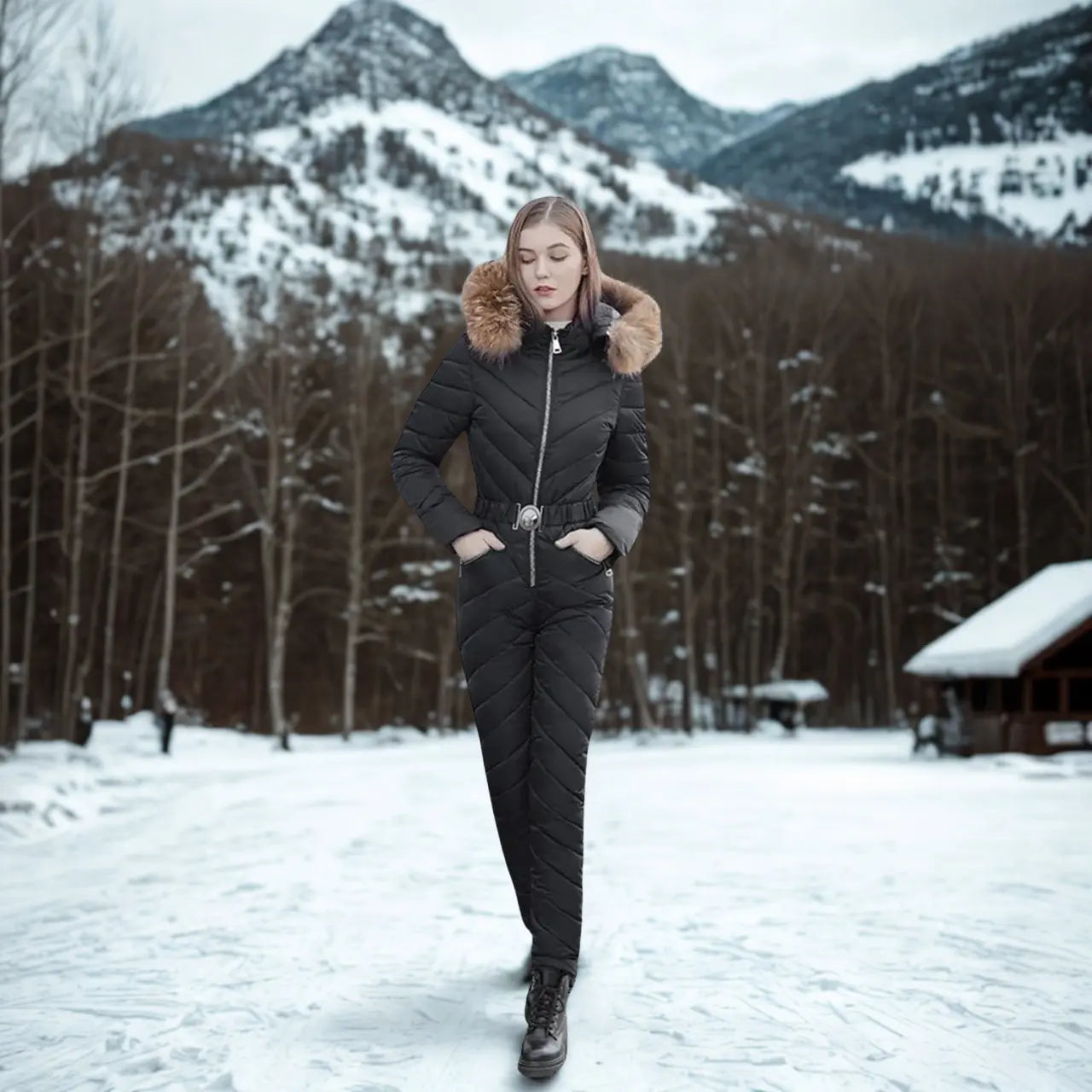 MunaWear - Ski & Snowboard Apparel - Alexandra – Stylish Women's Ski Suit With Windproof Design For Winter Sports - 