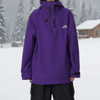 MunaWear - Ski & Snowboard Apparel - Seth – Premium Men's Ski Suit With Windproof Design For Winter Sports Adventures - Purple / XL