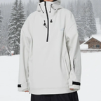 MunaWear - Ski & Snowboard Apparel - Seth – Premium Men's Ski Suit With Windproof Design For Winter Sports Adventures - White / XL