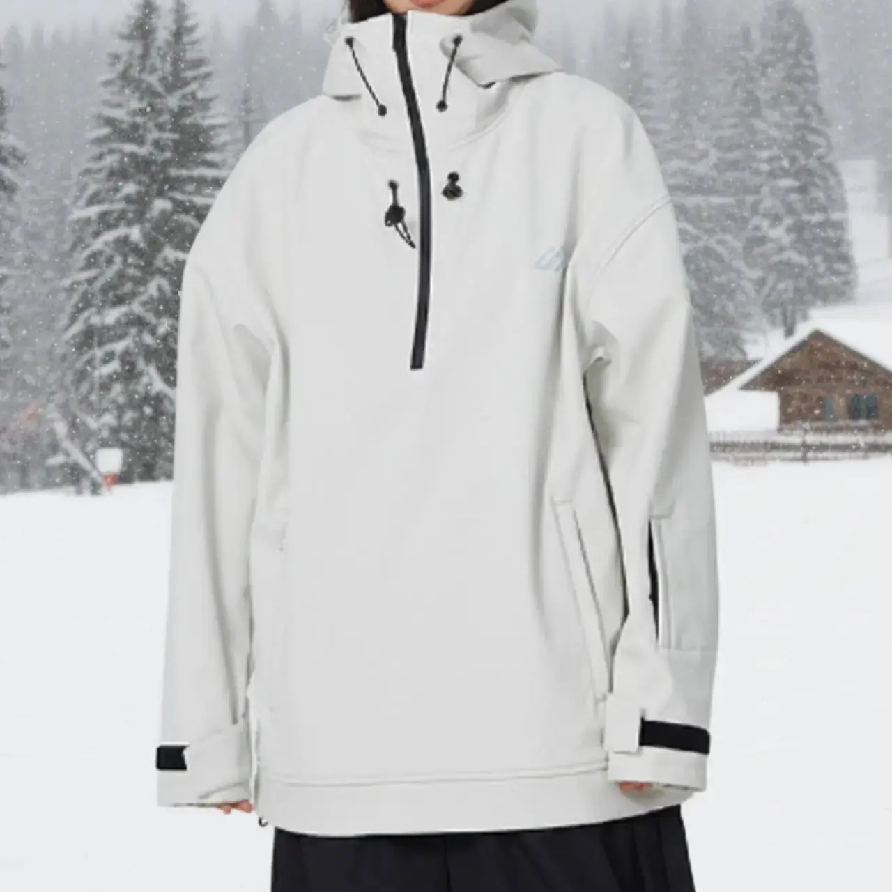 MunaWear - Ski & Snowboard Apparel - Seth – Premium Men's Ski Suit With Windproof Design For Winter Sports Adventures - White / XL