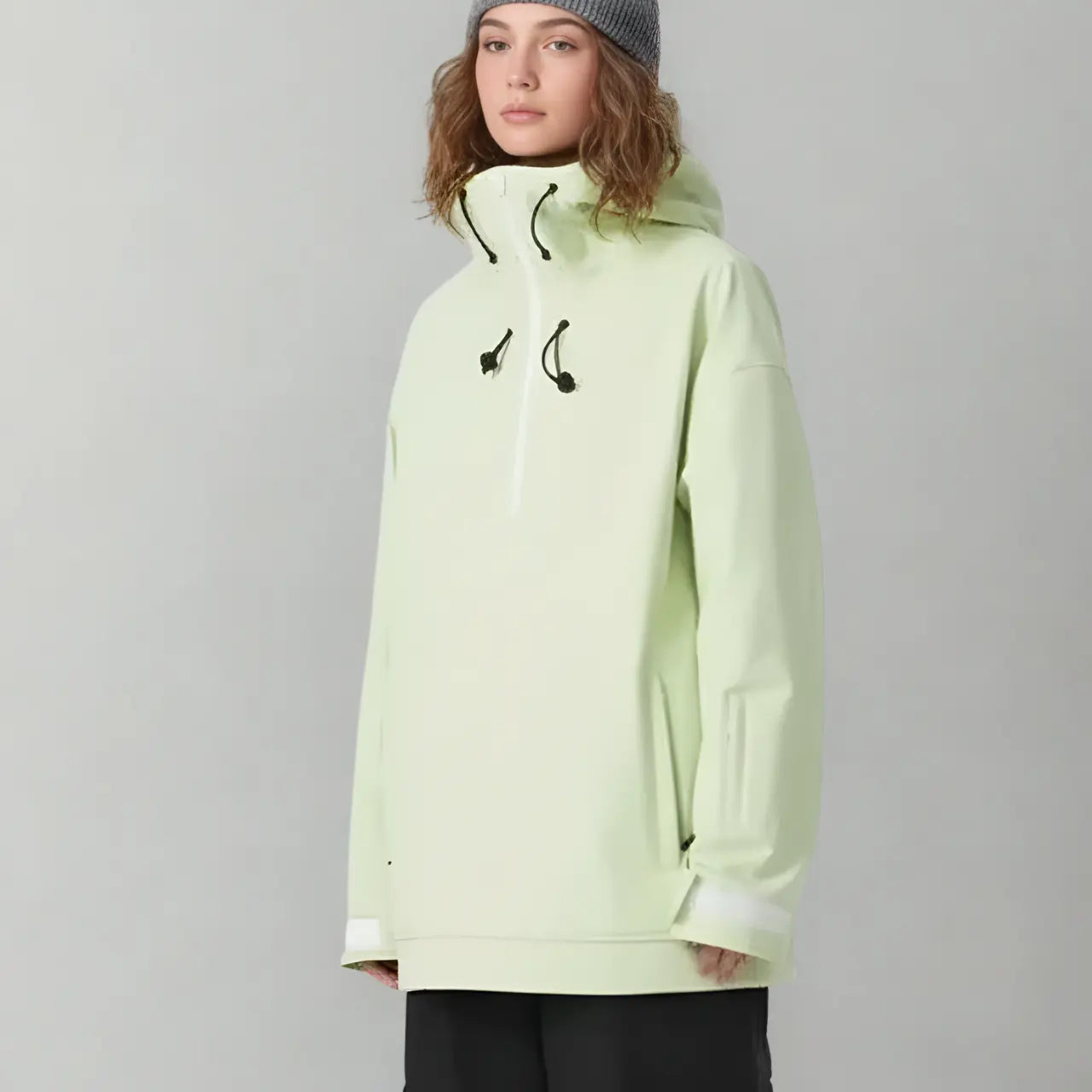 MunaWear - Ski & Snowboard Apparel - Seth – Premium Unisex Ski Jacket With Windproof Design For Winter Sports Adventures - Light Green / XL