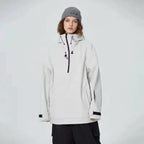MunaWear - Ski & Snowboard Apparel - Seth – Premium Unisex Ski Jacket With Windproof Design For Winter Sports Adventures - White / XL