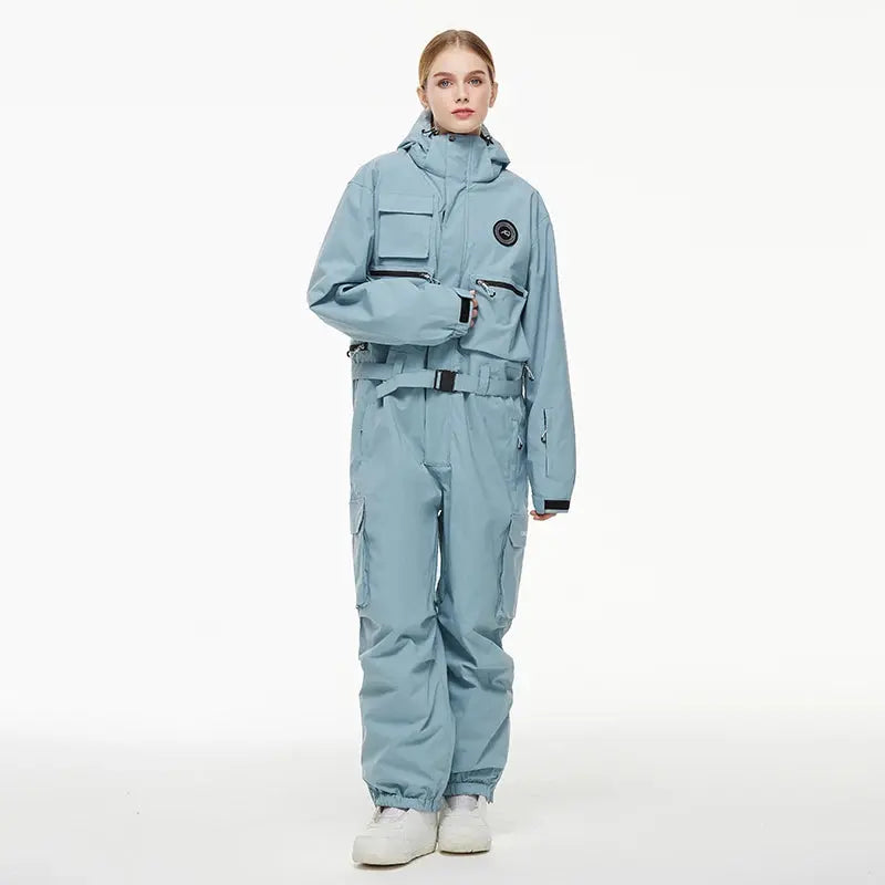 Vynar – Insulated Women's Ski Suit With Water-Resistant Fabric For Snow Sports- Light Blue