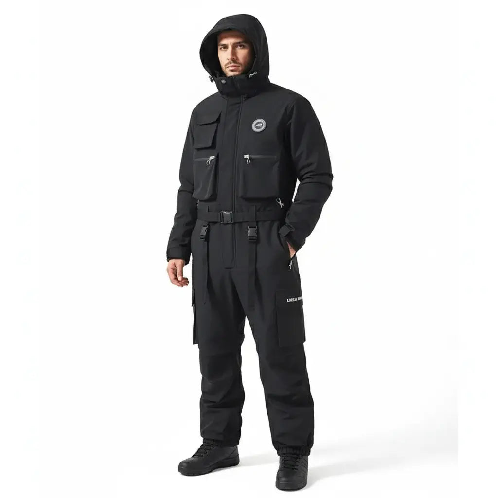 MunaWear - Ski & Snowboard Clothing - Vynar – Insulated Women's Ski Suit With Water-Resistant Fabric For Snow Sports - Black / XXL