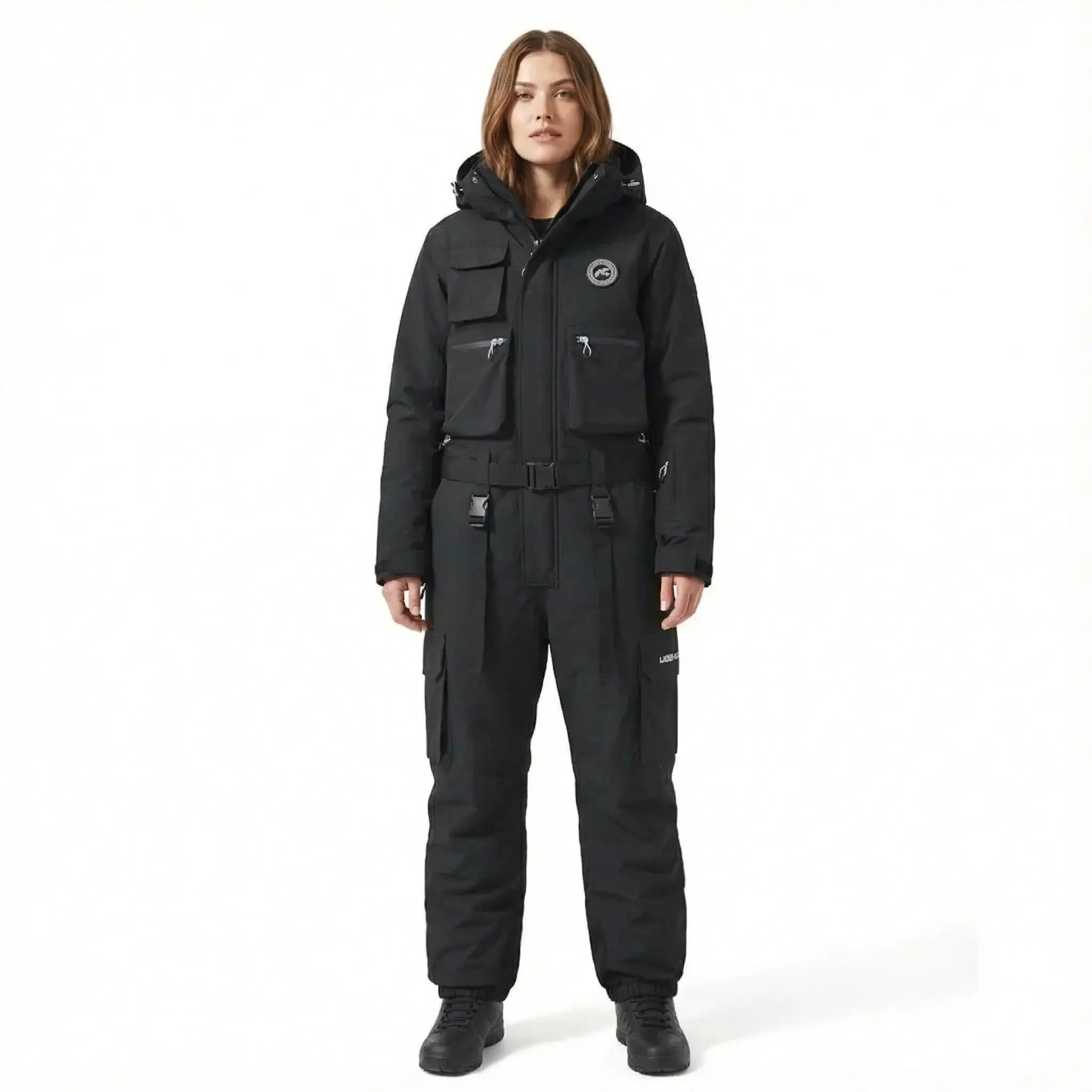 MunaWear - Ski & Snowboard Clothing - Vynar – Insulated Women's Ski Suit With Water-Resistant Fabric For Snow Sports - Black / XXL