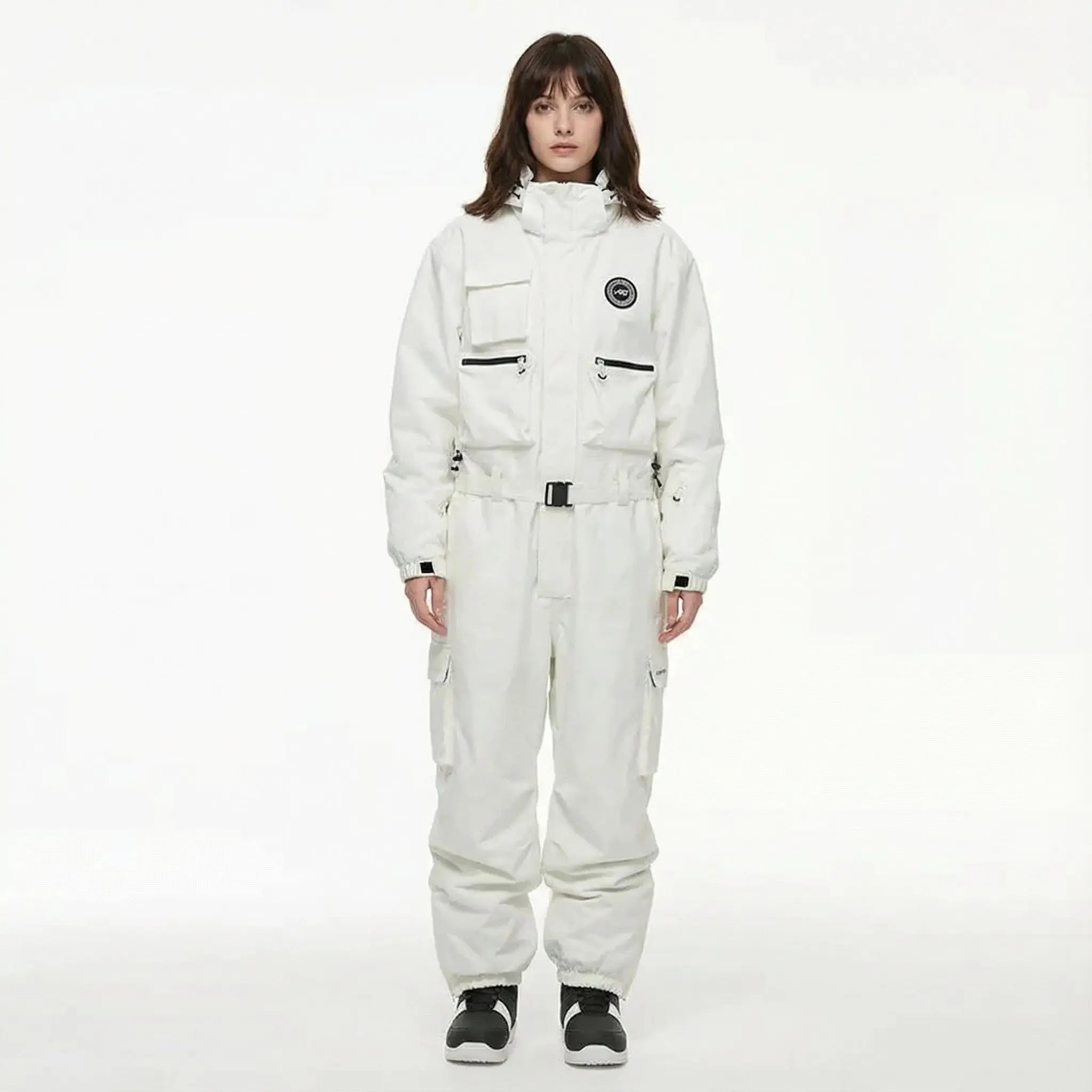 MunaWear - Ski & Snowboard Clothing - Vynar – Insulated Women's Ski Suit With Water-Resistant Fabric For Snow Sports - White / XXL