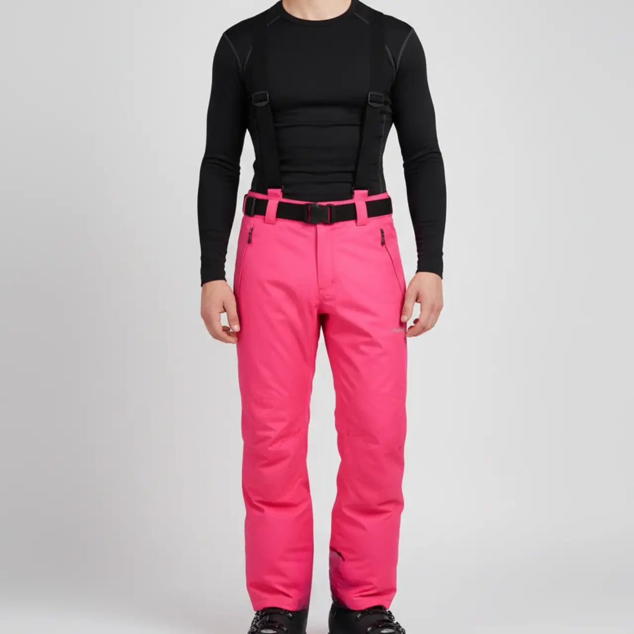 MunaWear - Skiing Clothing - Talon – Waterproof Men's Ski Pants With 3-in-1 Design For Ultimate Winter Sports Comfort - Bright Pink / 3XL