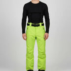 MunaWear - Skiing Clothing - Talon – Waterproof Men's Ski Pants With 3-in-1 Design For Ultimate Winter Sports Comfort - Neon Green / 3XL