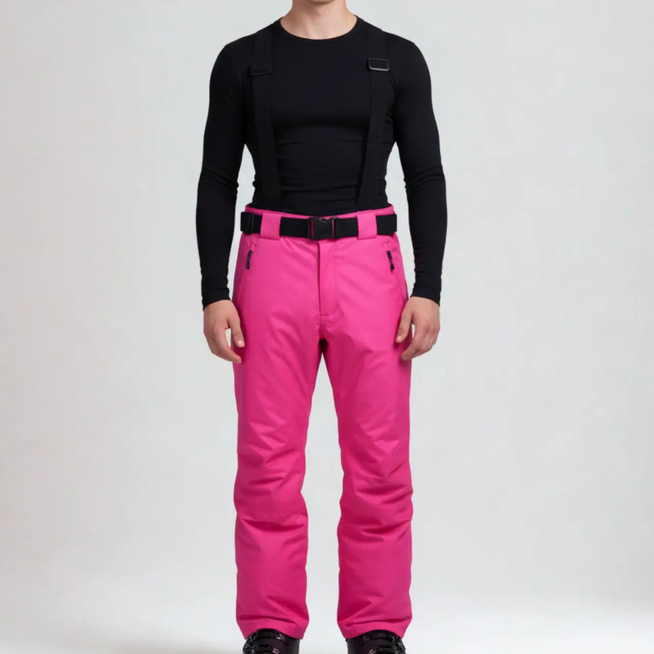 MunaWear - Skiing Clothing - Talon – Waterproof Men's Ski Pants With 3-in-1 Design For Ultimate Winter Sports Comfort - Pink / 3XL