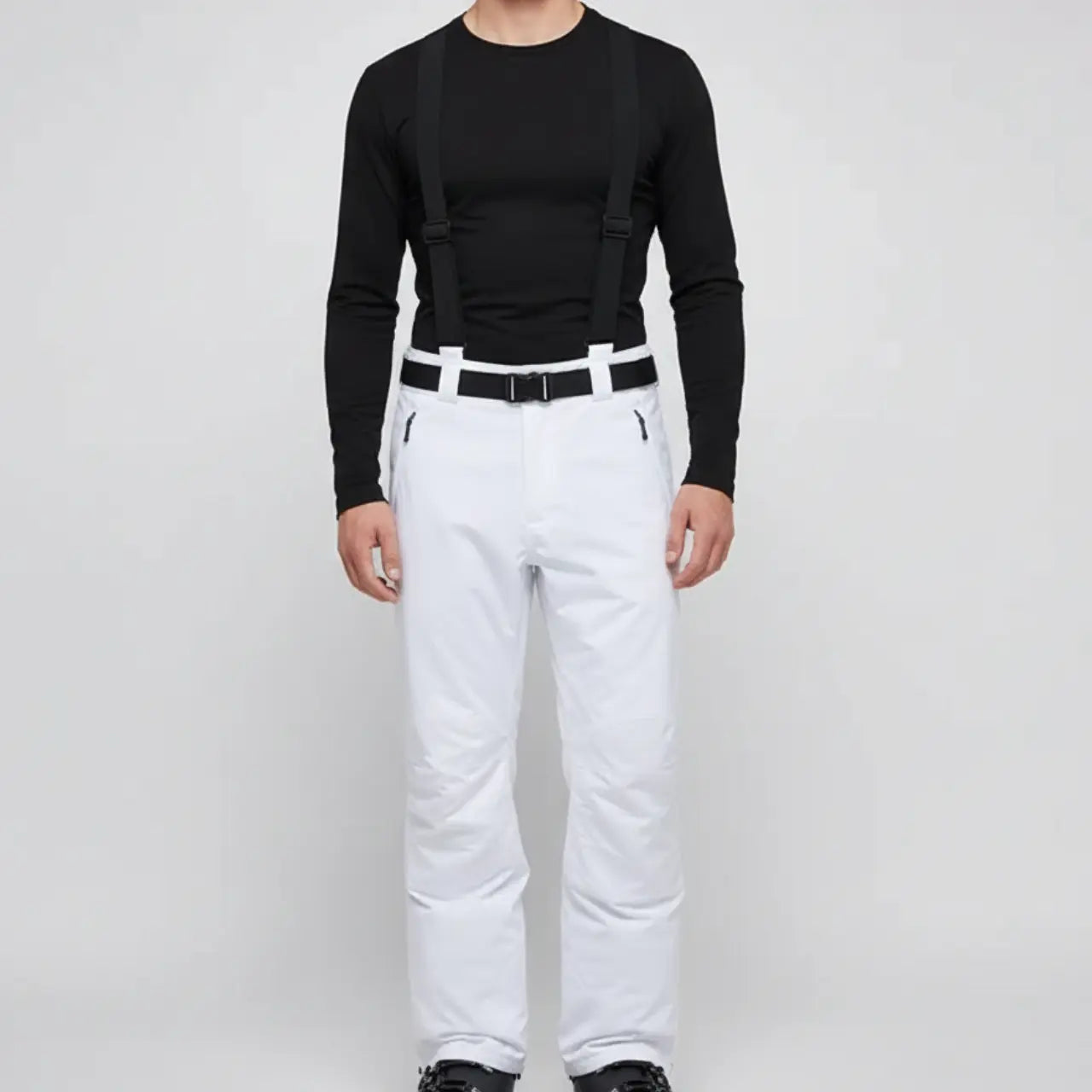 MunaWear - Skiing Clothing - Talon – Waterproof Men's Ski Pants With 3-in-1 Design For Ultimate Winter Sports Comfort - White / 3XL