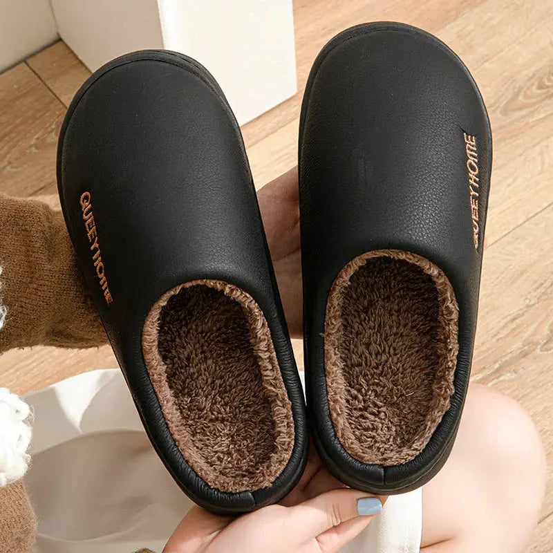 Caden - Waterproof Cotton Slippers With Thick Sole For Cozy Home Relaxation 2