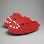 MunaWear  Slippers  Mia – Cozy Waterproof Shark Slides Slippers for Men and Women with Plush Fur Lining  Red-40-41-24.5-25cm