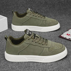MunaWear - Sneakers - Caden - Classic Men's Sneakers With Perforated Design For Casual Wear - Green / 48